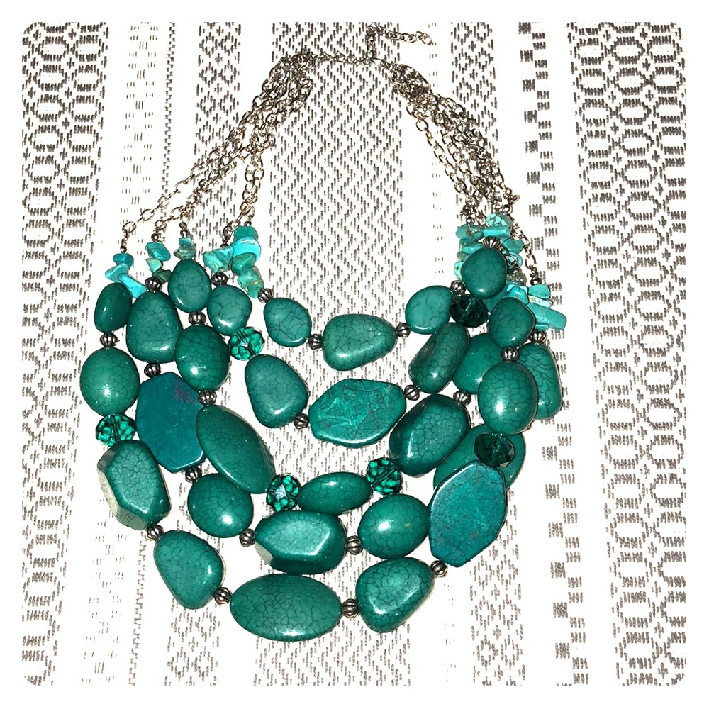 Turquoise statement necklace